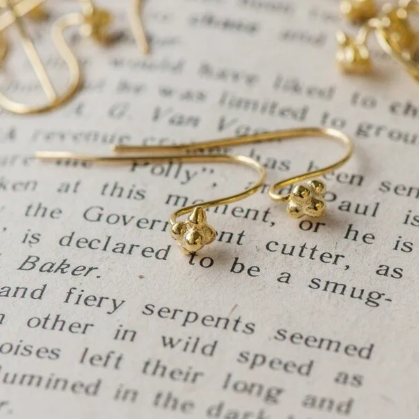 швензы "мускари", цвет золото, 23х16х0.7 мм