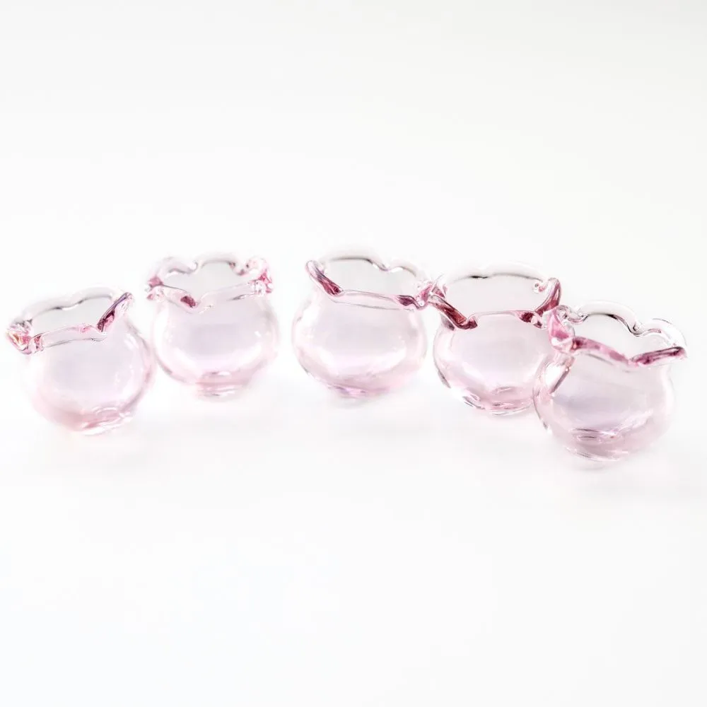 бусина, лэмпворк "колокольчик", розовый, 16х15 мм