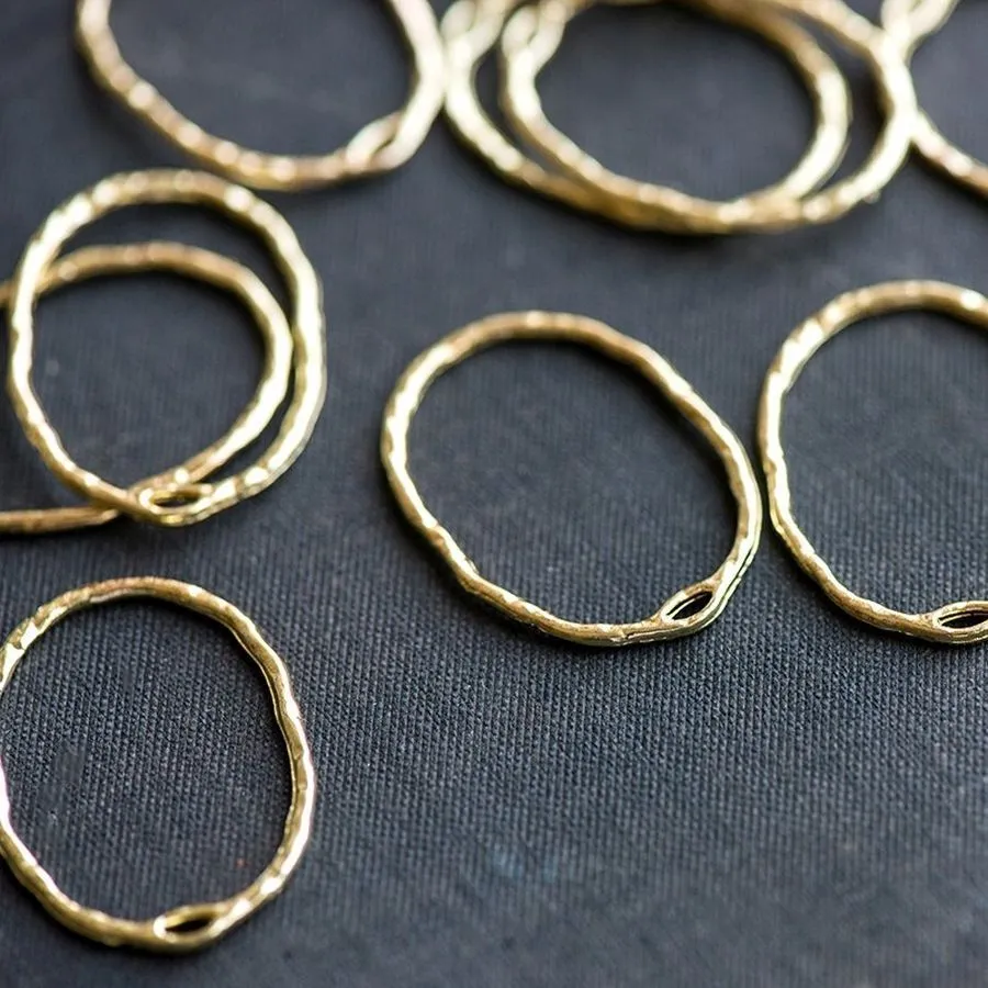 коннектор "безель", цвет светлое золото, 30x21.5x1.5 мм