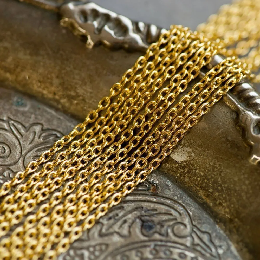 цепочка "кросс", цвет золото, звено 3x2x0.5 мм