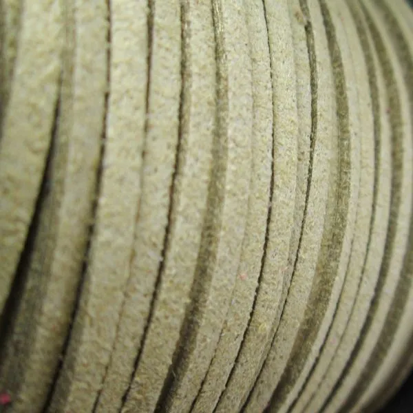 шнур из искусственной замши, желто-зеленый, 3х1.5 мм