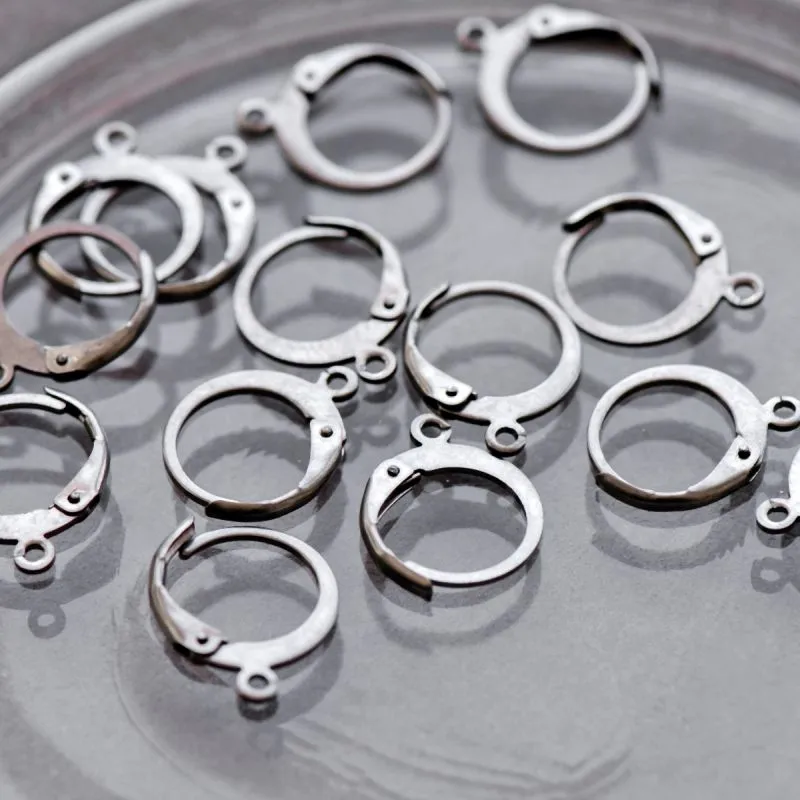 швензы "рондель", сталь гипоаллергенная, 14.5x12x2 мм