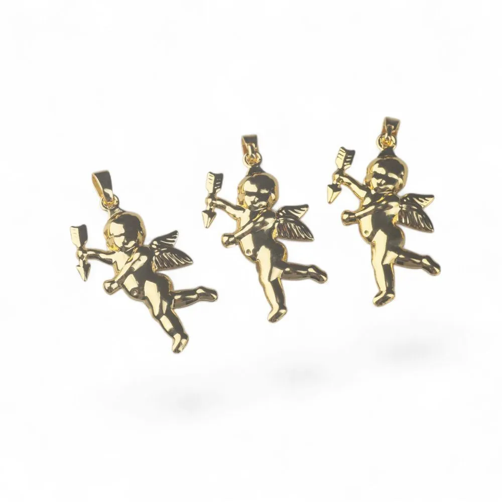 подвеска металл "купидон", позолота, 29x16x5 мм