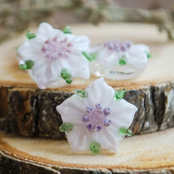 бусина, мурано "флоксы", фигурная, 20х19 мм