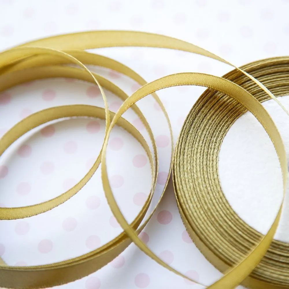лента, атлас, цвет золотисто-зеленый, ширина 10 мм ленты