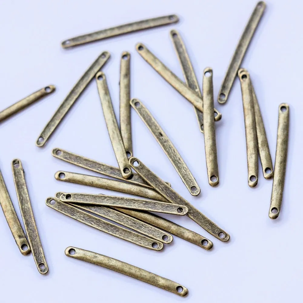 коннектор "жердь", цвет античная бронза, 33x3x1 мм