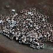 Бусина гематит синт., металлизир., рондель, цвет платина, 2x1 мм (уп 100 шт+/-10 шт)