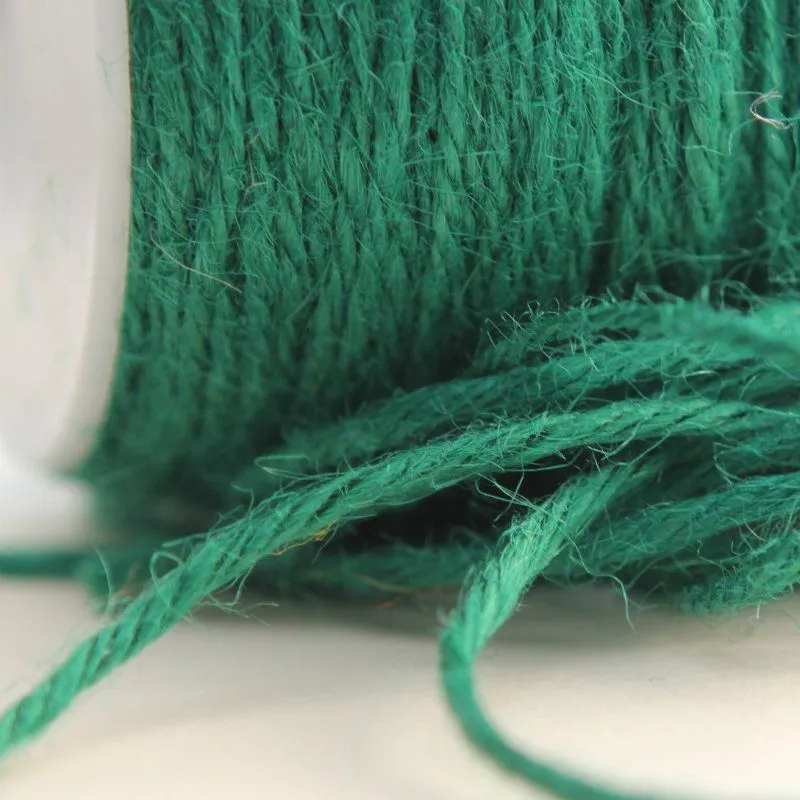 шнур конопляный, цвет изумрудный, 2 мм (уп 5 м)
