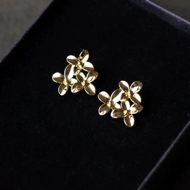 пуссеты "вероника", позолоченные, 14.5x15 мм