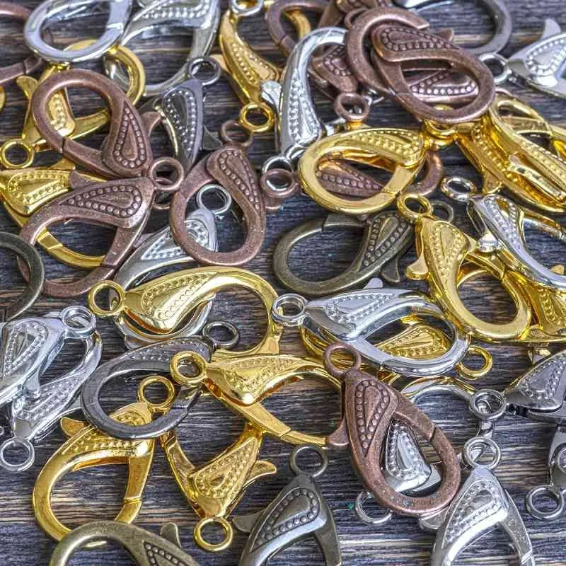 Замочки замочек-лобстер, цвет античное золото, 25.5х14х6 мм