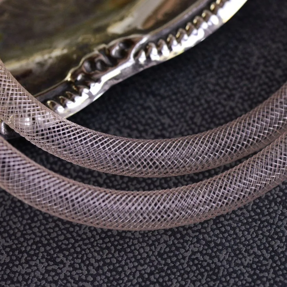 ювелирная сетка, пластик, цвет персиковый, диаметр 8 мм