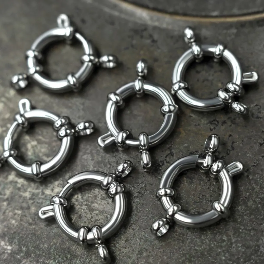 замочек шпрингельный, круглый, сталь, 18x14x4 мм