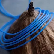 Шнур резиновый, с отверстием, цвет синий яркий, 2 мм