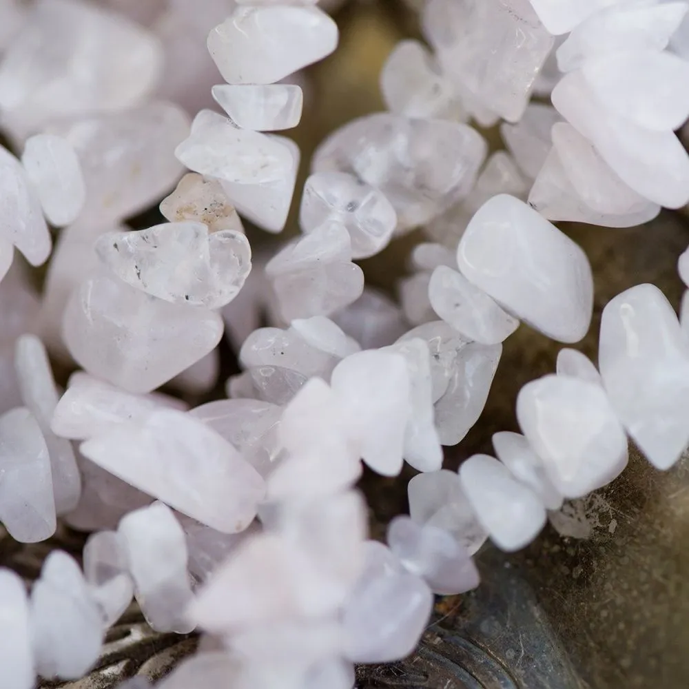 бусина кварц осколки, цвет розовый (уп.20 г)