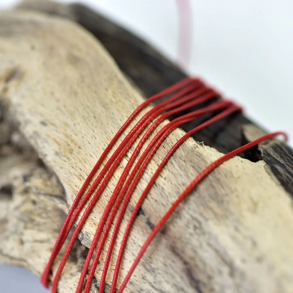шнур вощеный, цвет красный, 0.5-0.8 мм