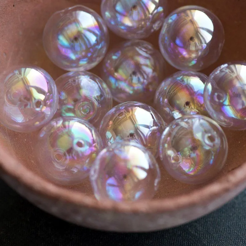 бусина, лэмпворк "шар", прозрачный ав, 16 мм