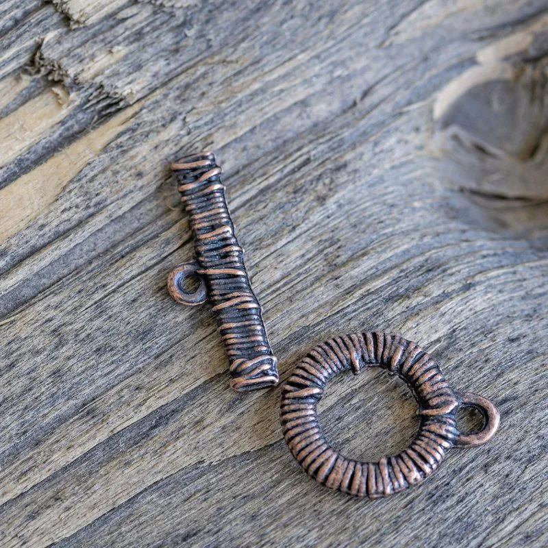 Замочки тоггл "тёрн", цвет красная медь, 24x7.5x2.5 мм