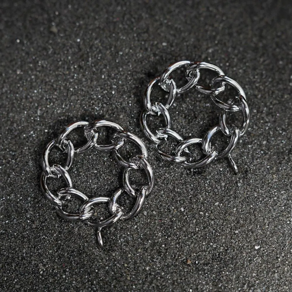 пуссеты "армор", цвет платина, 20x17 мм