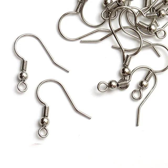 швензы "шарик", цвет платина, 20х19 мм