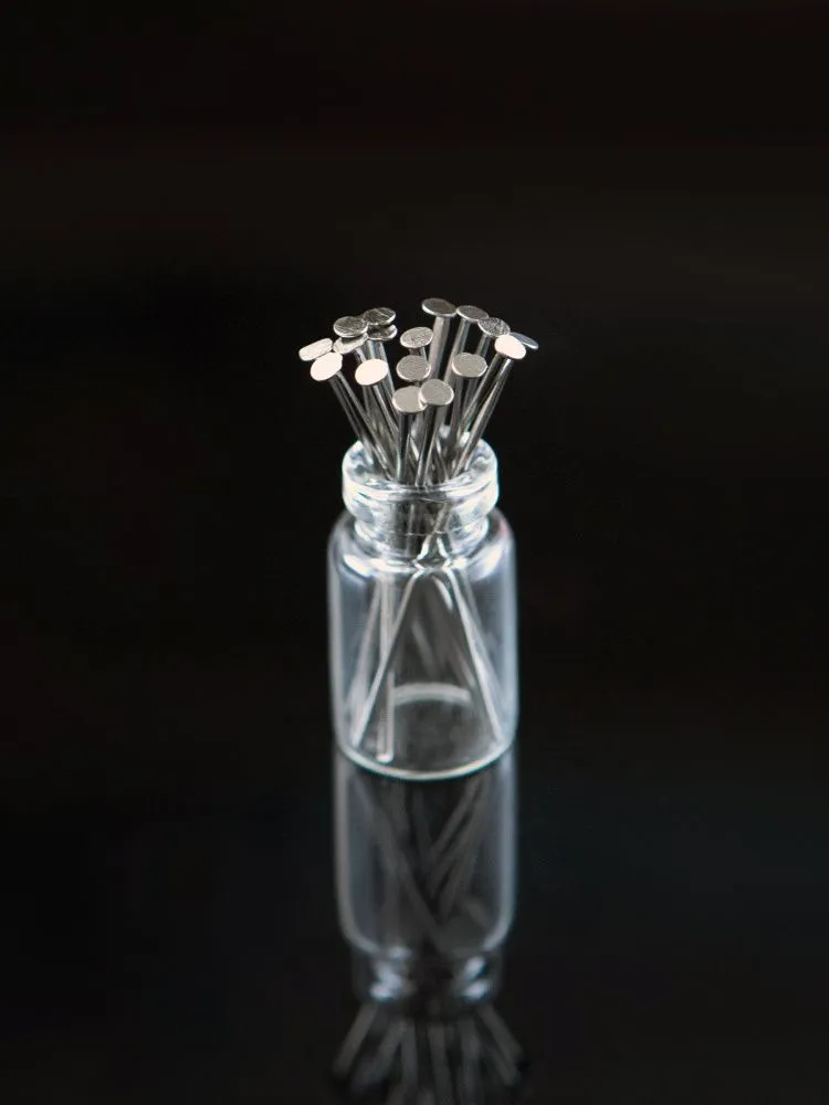 пины-гвоздики, цвет платина, 35х0.7 мм (уп ок. 210 шт)